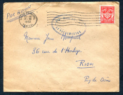 RC 27717 SÉNÉGAL 1952 DAKAR F.M. ETAT MAJOR AIR AOF LE VAGMESTRE SUR LETTRE POUR LA FRANCE - Storia Postale