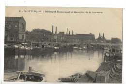 Montluçon (03) : Le Port Aux Péniches Du Quartier De La Verrerie Au Niveau Du Bâtiment Communal En 1910 PF - Montlucon