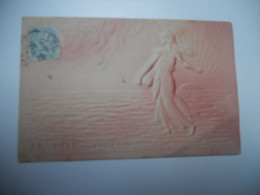 THEME DIVERS CARTE ANCIENNE EN COULEUR De 1905 Carte En Relief - Représentation De Timbres - La Semeuse D'après Roty /// - Sonstige & Ohne Zuordnung