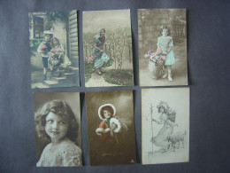ENFANTS - CHILDREN - KINDEREN - Lot De 6 Cartes Anciennes - - Portraits