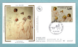 FDC France 1989 - Serment Du Jeu De Paume Par David YT 2591 - Paris (soie) - 1980-1989