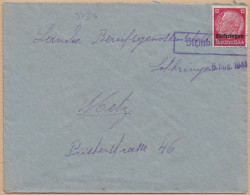 37316# HINDENBURG LOTHRINGEN LETTRE Obl STEINBIEDERSDORF 6 Aout 1941 PONTPIERRE MOSELLE METZ - Lettres & Documents