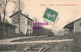 88 Moyemont  La Gare Avec Train Arrivée De L' Express De Midi 15 CPA Cachet 1908 Locomotive à Vapeur - Andere & Zonder Classificatie