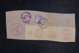 FRANCE - Taxes Sur Fragment D'enveloppe De Leipzig En 1942 - L 153007 - 1859-1959 Lettres & Documents