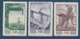 Chine  China** -1954 - Plan D'équipement Industriel - Y&T N° 1001/2/5 émis Neufs Sans Gomme Avec N° De Série Et Parution - Unused Stamps