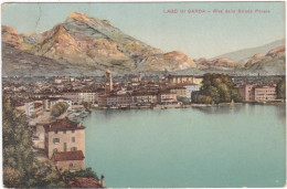 RIVA (TRENTO) CARTOLINA - LAGO DI GARDA  - DELLA STRADA PONALE- VIAGGIATA  PER BERGAMO - 1922 - Trento