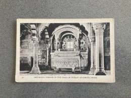 Emperor's Throne In The Hall Of Public Audience Delhi Carte Postale Postcard - Indien