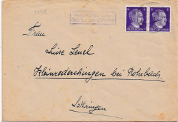 37318# LETTRE Obl PETTENHOFEN ÜBER SALZBURGEN WESTMARK PETTONCOURT CHÂTEAU SALINS MOSELLE PETIT REDERCHING ROHRBACH BITC - Brieven En Documenten