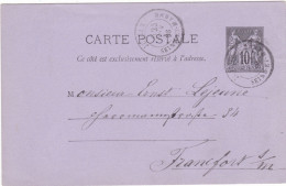 FRANCIA - INTERO POSTALE -VIAGGIATO - VIAGGIATO - 1886 - Autres & Non Classés