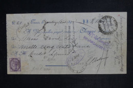 FRANCE - Fiscal Anglais Et Fiscaux Français Sur Document De Tunis En 1893 - L 153009 - Brieven En Documenten