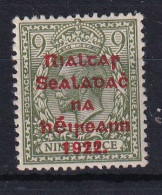 Ireland: 1922   KGV OVPT    SG41    9d    Olive-green  MH - Neufs