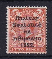 Ireland: 1922   KGV OVPT    SG33    2d    [Die I]  MH - Unused Stamps