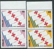 Italia 1980 ; Croce Rossa Italiana, Serie Completa. Coppie Di Bordo Superiore. - 1971-80: Neufs
