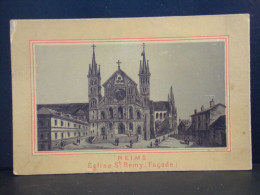 64 CHROMOS . IMAGE . REIMS . EGLISE ST REMY . FACADE  . PUBLICITE LE PROGRES . LA LACURE . MARQUE DEPOSEE - Altri & Non Classificati