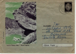 ROMANIA 1958: MOUNTAIN LAKE & CHALET, Used Prepaid Postal Stationery Cover - Registered Shipping! - Postwaardestukken