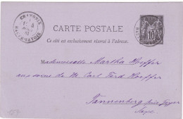 FRANCIA - INTERO POSTALE -VIAGGIATO - VIAGGIATO - 1881 - Sonstige & Ohne Zuordnung