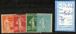 FRANCE  LUXE** N°359-360/62 - Unused Stamps