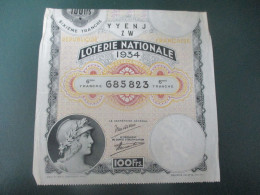 LOT DE 3 BILLETS DE LOTERIE 1934 - Billetes De Lotería