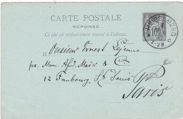 FRANCIA - INTERO POSTALE - VIAGGIATO - VIAGGIATO - 1890 - Autres & Non Classés