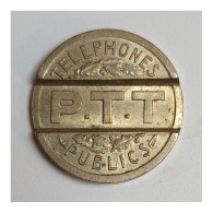 JETON - TELEPHONES PUBLICS - P.T.T. - 1937 - TTB - Other & Unclassified