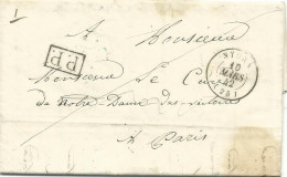FRANCE LETTRE EN PORT PAYE NYONS ( DROME ) POUR PARIS DE 1842 LETTRE COVER - 1801-1848: Précurseurs XIX