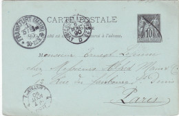 FRANCIA - INTERO POSTALE - VIAGGIATO - VIAGGIATO - 1890 - Andere & Zonder Classificatie