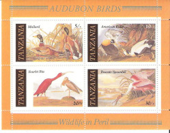 Tanzania - 1985 - Audubon Birds - Yv 277/80 - Autres & Non Classés