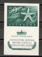 YUGOSLAVIA, ITALY, Trieste Zone B VUJA-MNH BLOCK PHILATELISTIC EXHIBITION IN KOPR-1952 - Ongebruikt