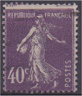 Semeuse N° 236 40c Violet Piquage Décalé Signature En Haut Oblitéré Voir Le Scan Recto/verso. - 1906-38 Semeuse Con Cameo