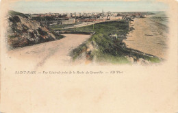 CPA Saint Pair-Vue Générale Prise De La Route De Granville-7-RARE En Couleur   L2953 - Saint Pair Sur Mer