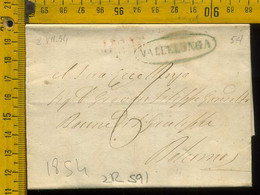 Piego Con Testo Vallelunga Pratameno Caltanissetta Per Palermo - 1. ...-1850 Prephilately