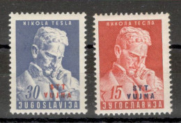 YUGOSLAVIA, ITALY, Trieste Zone B VUJA- MNH SET NIKOLA TESLA -FAMOUS- 1953. - Nuovi