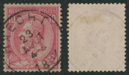 émission 1884 - N°46 Obl Simple Cercle "Haecht" - 1884-1891 Leopoldo II