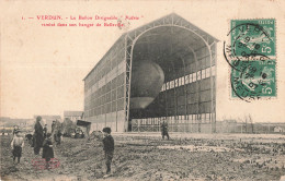 55 Verdun Le Ballon Dirigeable Patrie Remisé Dans Son Hangar De Belleville CPA  Cachet 1907 - Verdun