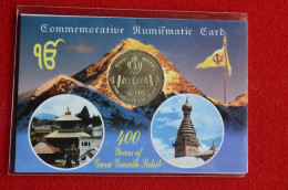 Nepal Everest Commemorative Numismatic Card 400 Years Guru Granth Sahib - Montagnes