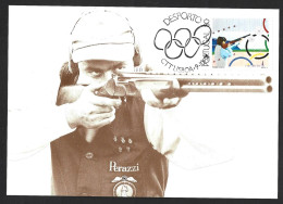 Maximum Rifle Shooting Postcard From The Olympic Games. Ansichtkaart Voor Maximaal Geweerschieten Van De Olympische Spel - Waffenschiessen