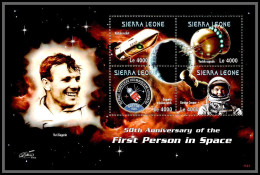 80522 Sierra Leone Mi N°5552/5555 50th Anniversary First Person In Space Gagarin Gagarine Neuf ** MNH Espace Space 2011 - Afrika