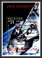 80518 Maldives Mi BL 320 Apollo 9 TB Neuf ** MNH Espace (space) 1994 - Maldives (1965-...)