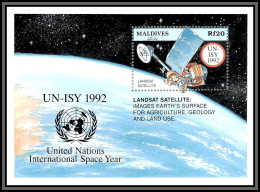80512 Maldives Yt 243 Landsat Years Of Space 1992 Un-isy TB Neuf ** MNH Espace (space) - Malediven (1965-...)