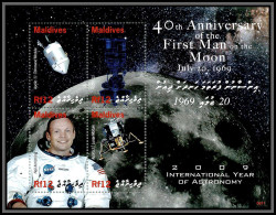 80508 Maldives Scott No 2988 50th Anniversary First Man On The Moon 2009 TB Neuf ** MNH Espace (space) - Malediven (1965-...)