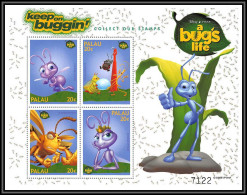 80245 Mi N°1387/1390 Palau Bugs Life Palau 1001 Pattes Disney Bloc (BF) Neuf ** MNH 1998 - Palau