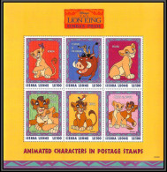 80243 Mi N°3051/3056 Sierra Leone Lion King Simba's Pride Le Roi Lion Disney Grand Bloc (BF) Neuf ** MNH 1998 - Sierra Leone (1961-...)