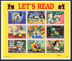 80242 Mi N°1242/1256 Palau Lets Read Donald Picsou Dingo Mickey Winnie Disney Bloc (BF) Neuf ** MNH 1997 - Palau