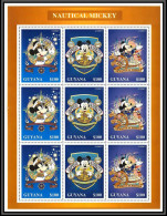 80232 Mi N°5638/5640 Guyana Nautical Mickey Disney Bloc (BF) Neuf ** MNH Grand Bloc 1996 - Disney