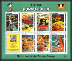 80233 Mi N°4456/4463 Guyana Vintage Donald Duck N°6 Disney Bloc (BF) Neuf ** MNH 1993 - Guyane (1966-...)