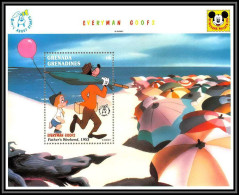 80230 Mi N°249 Grenada Grenadines 60th Anniversary Goofy Everyman Goofs Disney Bloc (BF) Neuf ** MNH 1992 - Disney