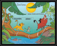 80205 Mi N°220 Uganda Ouganda Le Roi Lion Lion's King Simba Timon Pumbaa Disney Bloc (BF) Neuf ** MNH 1994 - Ouganda (1962-...)