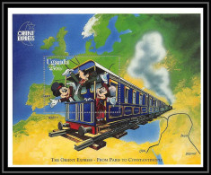 80201 Mi N°252 Uganda Ouganda Mickey Donald Orient Express Train From Paris To Constantinople Turkey Disney Mnh ** 1996 - Trains