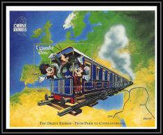80201 Mi N°252 Uganda Ouganda Mickey Donald Orient Express Train From Paris To Constantinople Turkey Disney Mnh ** 1996 - Uganda (1962-...)