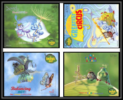 80208 Mi N°72/75 Palau Disney A Bug's Life 1001 Pattes Lot De 4 Blocs (BF) Neuf ** MNH 1998 - Palau